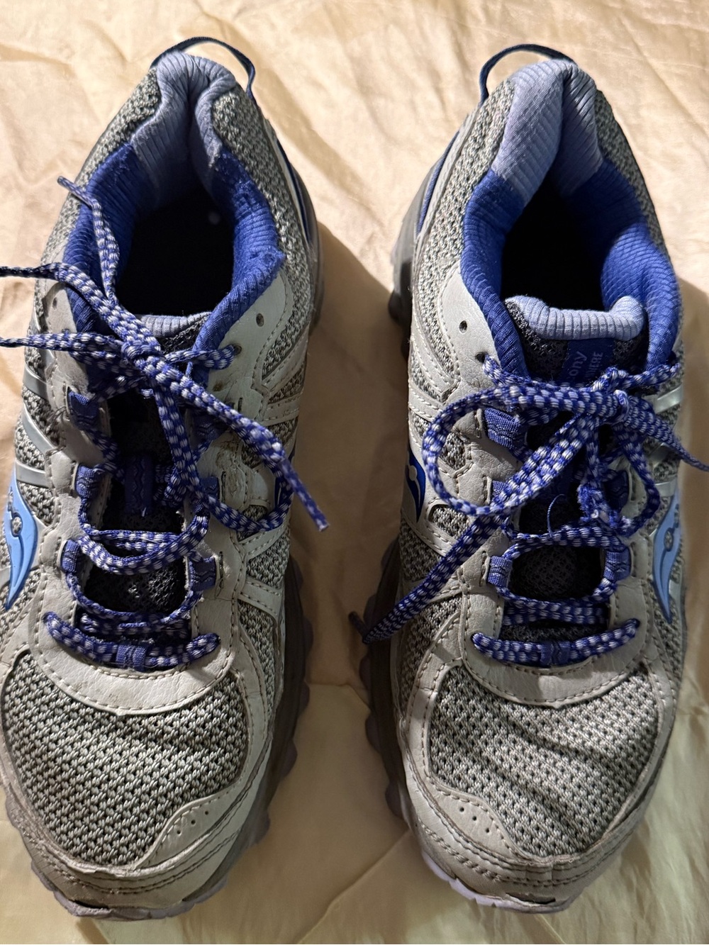 Saucony Gray and Blue Women's Athletic Running Shoes